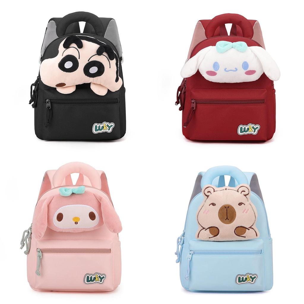 Melody Crayon Shin Chan Backpack With Padded Straps For School Use