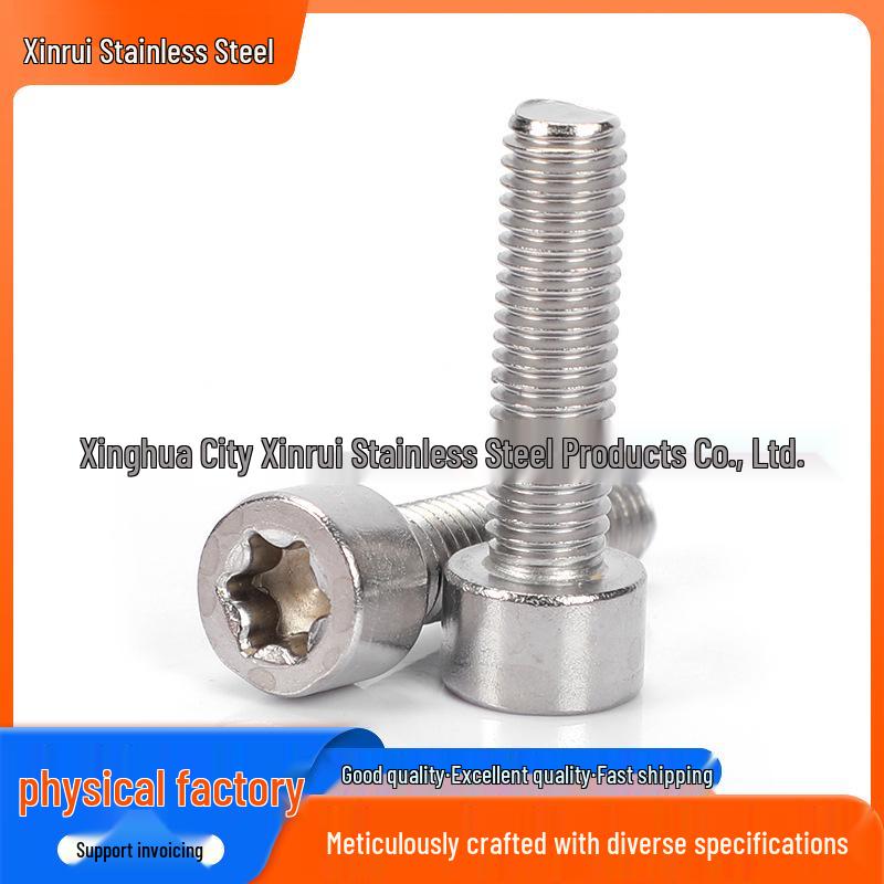 Cylindrical Head Torx Screw, 304 Stainless Steel, Internal Hexagon Bolt