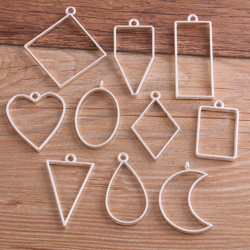 7-Color DIY Alloy Jewelry Geometric Epoxy Resin Mold Frame