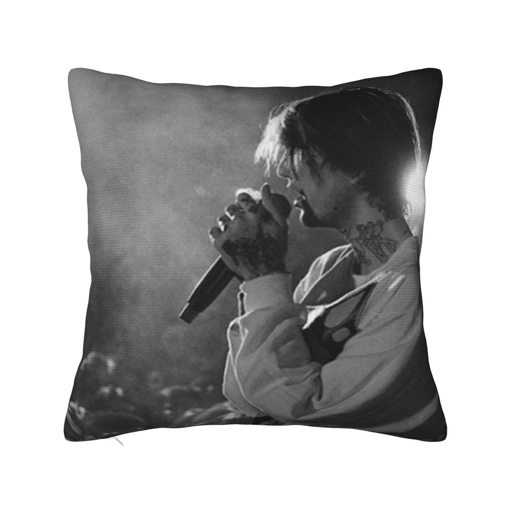 Lil Peep Pillowcase Printed Polyester Cushion Cover Decorative Throw Pillow Case Cover Sofa Zippered 40X40cm