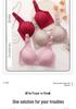 Front Closure Wireless Push-Up Bra for Middle-Aged and Elderly Women