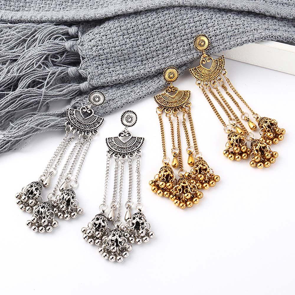 Gypsy Indian Metal Jhumka Gift For Women Jewelry Dangle Earring Drop Earrings Studs Earrings