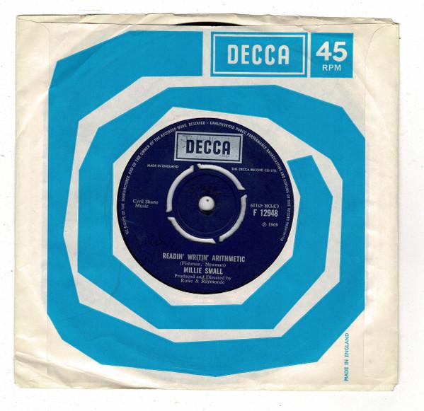 

7inch Record MILLIE SMALL Readin Writin Arithmetic F12948 Decca 1969 UK SoulFunk Used