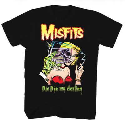 Misfits Die Die My Darling Band TShirt  Cotton Graphic Tee Unisex Women Summer Streetwear Top