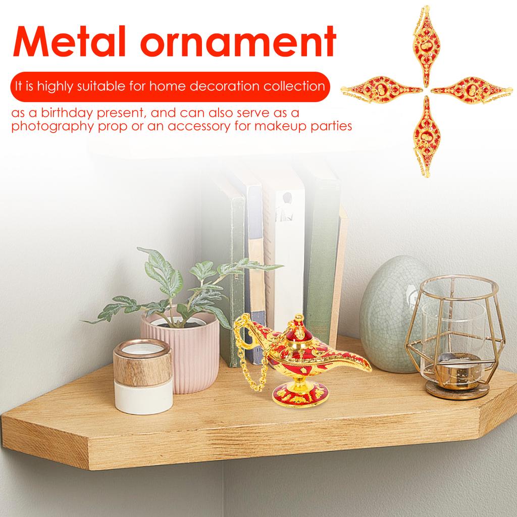 Aladdin-lampan Klassisk Aladdins magiska lampa Dekor Kreativ Legend Önskande ljus Dekor Skrivbords Hantverk Prydnad för Heminredning