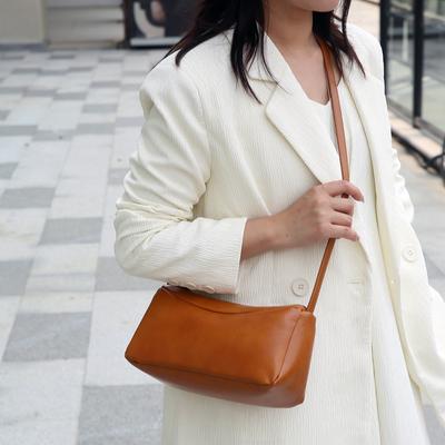 Modische kleine quadratische Tasche aus echtem Leder, Umhängetasche, trendige Einzel-Schultertasche, Kissen-Tasche mit großem Fassungsvermögen