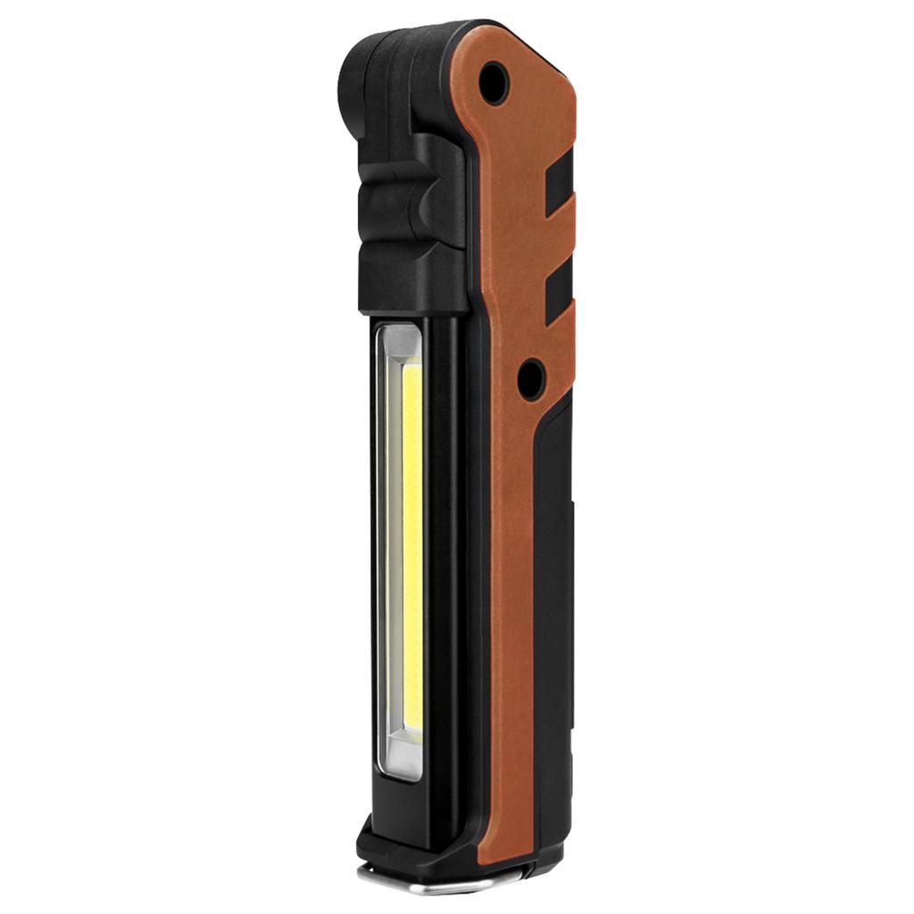 Rechargeable COB LED Slim Work Light Lamp Flashlight Inspect Folding Torch 18650