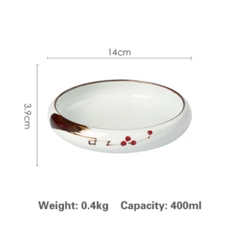 14cm  sell Creative retro ceramic sushi dishes tray Sauce Chili pepper snacks small dishes gold plates set dinner dishes sets