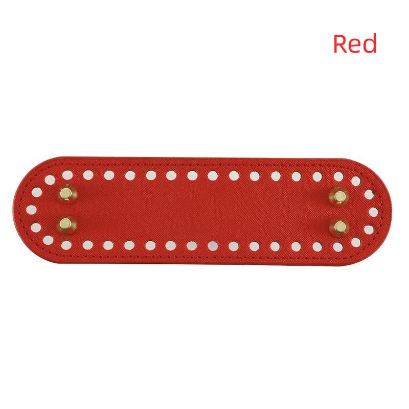 1 Stück Ovaler Boden PU-Leder Tasche Boden Mit Löchern Für DIY Heimdekoration Handgemachte Stricktasche Häkeltasche Boden Zubehör