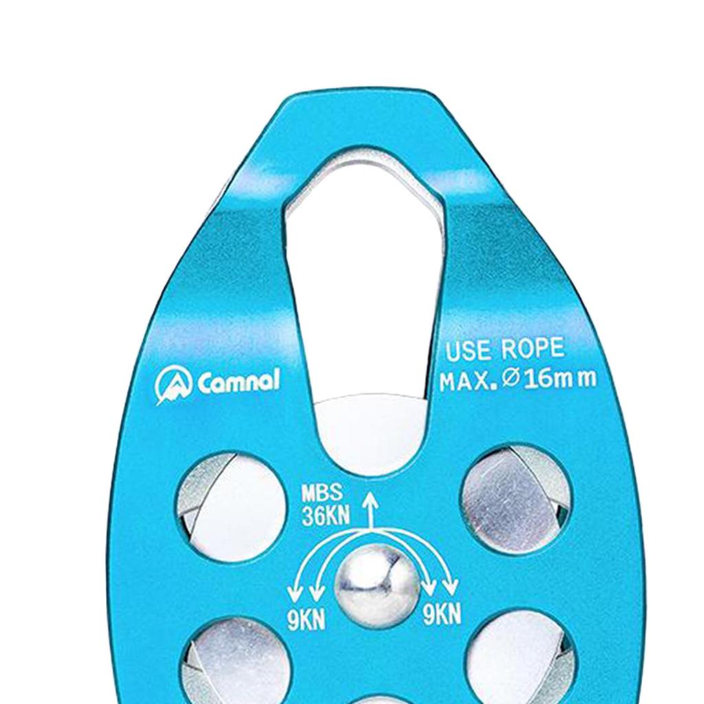 36KN Double Pulley for 16mm Rope Rock Tree Climbing Dragging - CE Approved