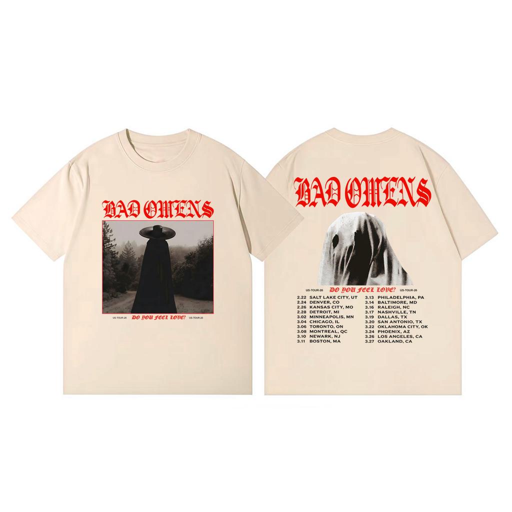 Punk Rock Band Bad OUnisexs Do You Feel Love Tour 2026 Tshirt Fashion Vintage Y2K Short Sleeve Tshirts Unisex Women Casual Loose Top