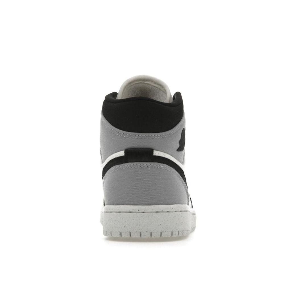 Air Jordan 1 Mid SE Light Steel Grey Canvas Women Sneakers Sail Black DV0427-100