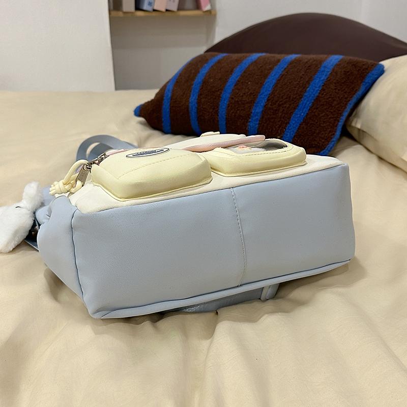 Colorblock Umhängetasche Damen College-Stil Schultertasche Junior High School Schülerinnen Große Kapazität Tragetasche