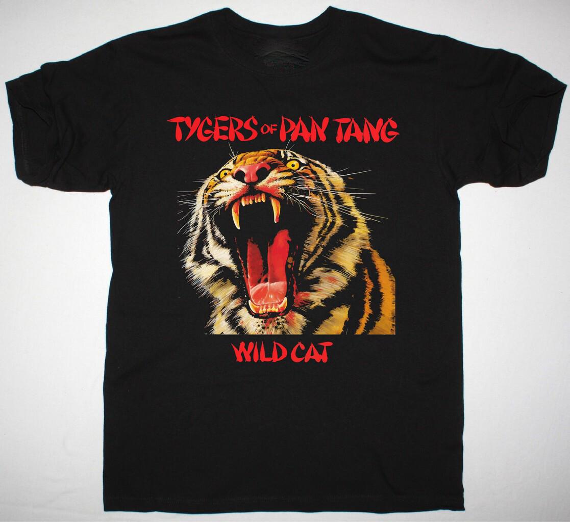 Vtg Tygers Of Pan Tang - Wild Cat Cotton Black Full Size Men Women Shirt MM606 S разноцветный