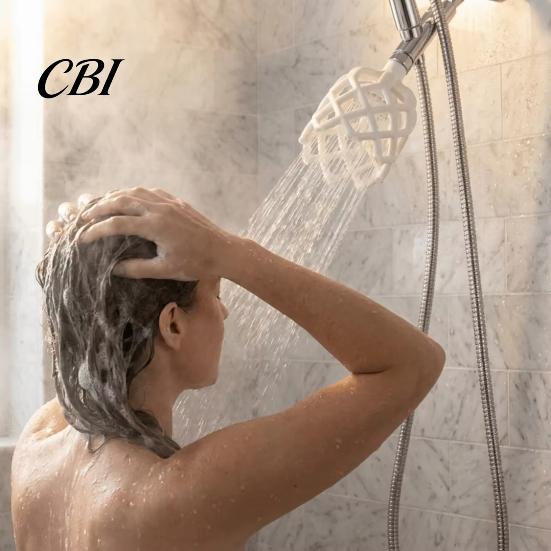 Durable Shower Head Head, 3D Printed Hollow Woven Rainfall Sprayer, Clog-Free Universal Easy Clean Installation Bathroom Accessory Full Body