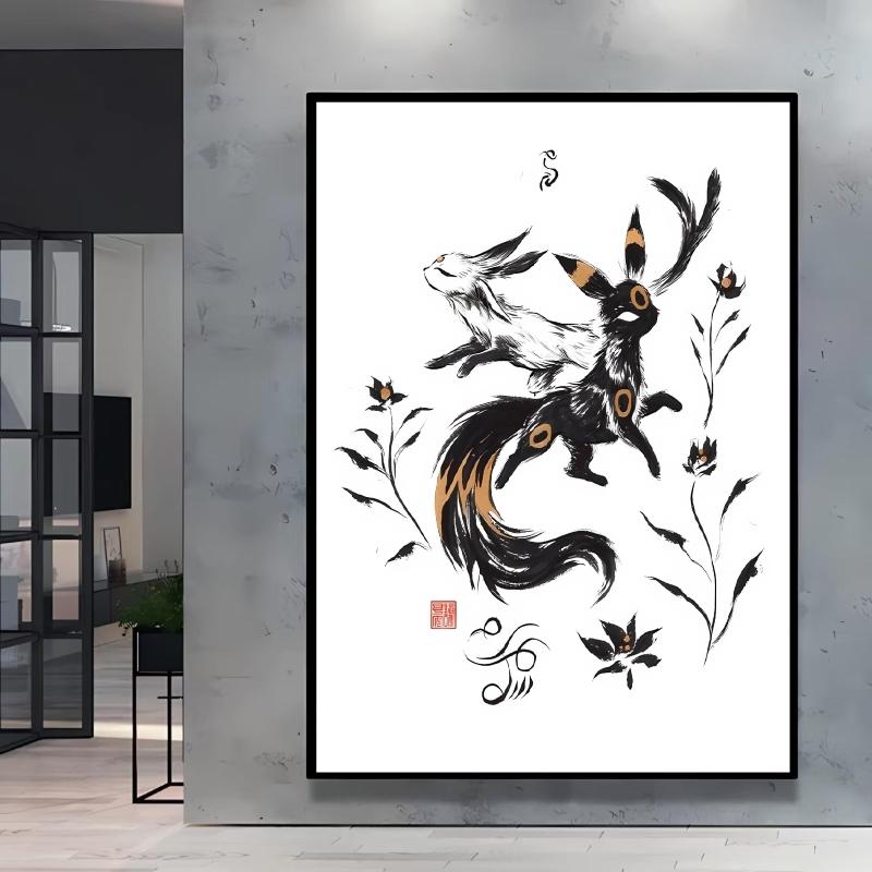 Canvas Artwork Painting Pokemon Pikachu Picture Home Decor Classic Character Images Spray Painting Home Decor Holiday Gift