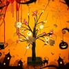 Black Halloween Tree Light, 20 Led Lanterns, Festival Pumpkin Spider Birch Illuminating Ghost Tree, Battery Powered Desktop Lamp