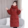 Autumn and Winter Women's Coat Horn Button Hooded Mid-length Loose Coat Thickened Warm Women's Jacket