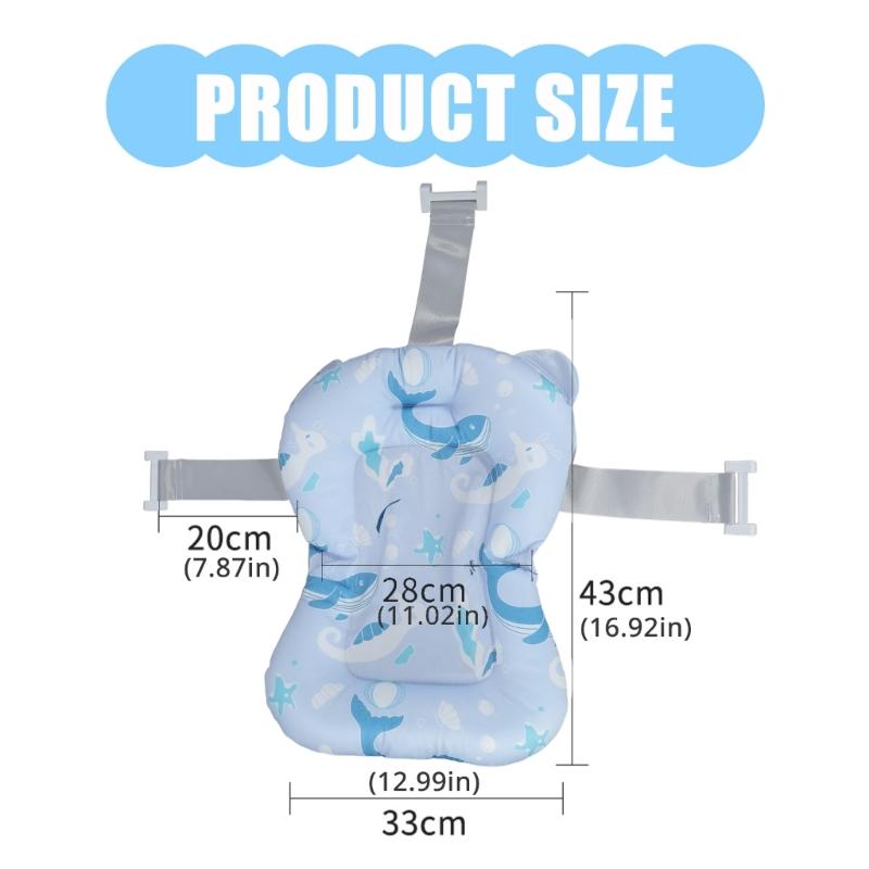Infant Baby Bathing Pad Soft & Lightweight Newborns Bath Net Toddler Bath Rack Shower Accessories for Safe Bathing