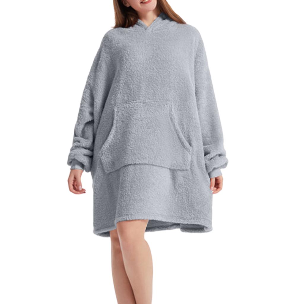 Women's Loose Thickened Double-Faced Fleece Hoodie Home Clothes Top