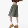 VUUG Men's Solid Color Ice Silk Loose Fit Casual Shorts