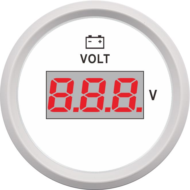 Custom 52MM Gauge Voltmeter 8-32V Marine Volt Meter Auto Voltmeter Universal Voltage Boat Automobile With Red Backlight 12V 24V