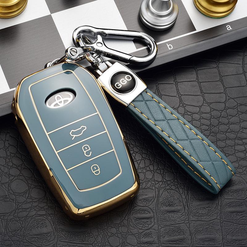 Toyota Key Case Cover for Highlander, Corolla, Crown, Prado, and Levin Models