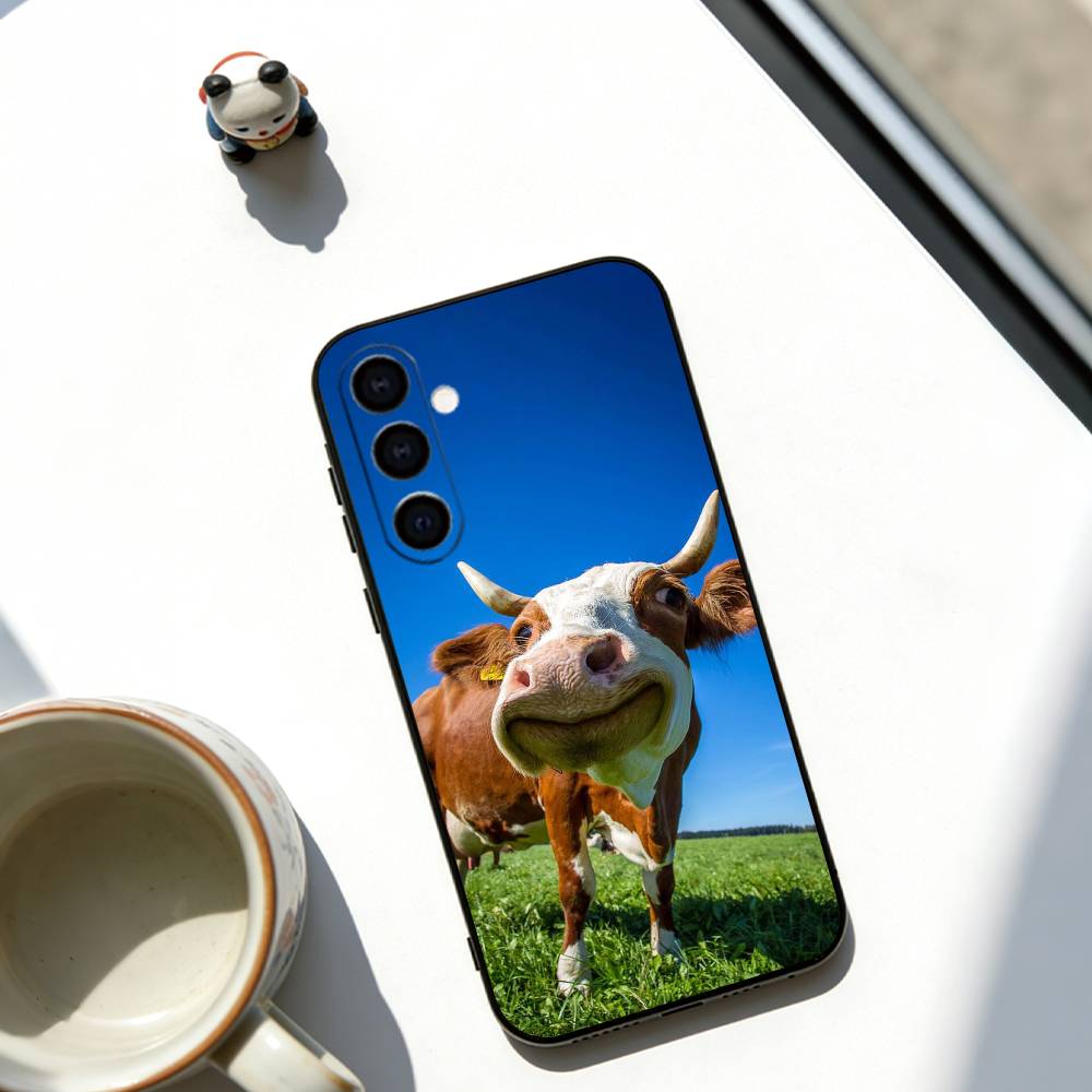 

animal Phone Case For Samsung Galaxy A73,A72,A71,A70,A53,A52,A51,Soft Silicone Black Cover Samsung a71 4g
