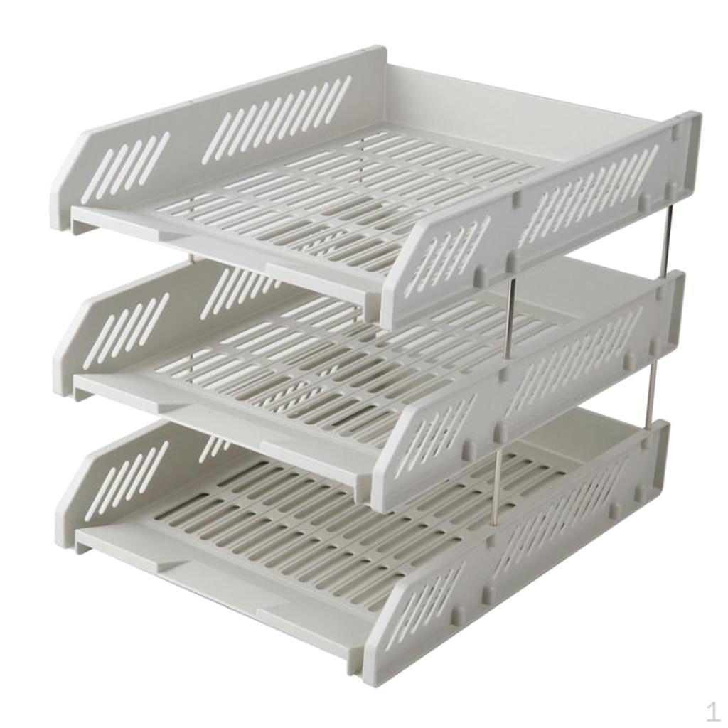 

Держатель офисных лотков для документов А4, 4 лотка для бумаг, лоток для писем, настольный органайзер для контрактов, документов серый