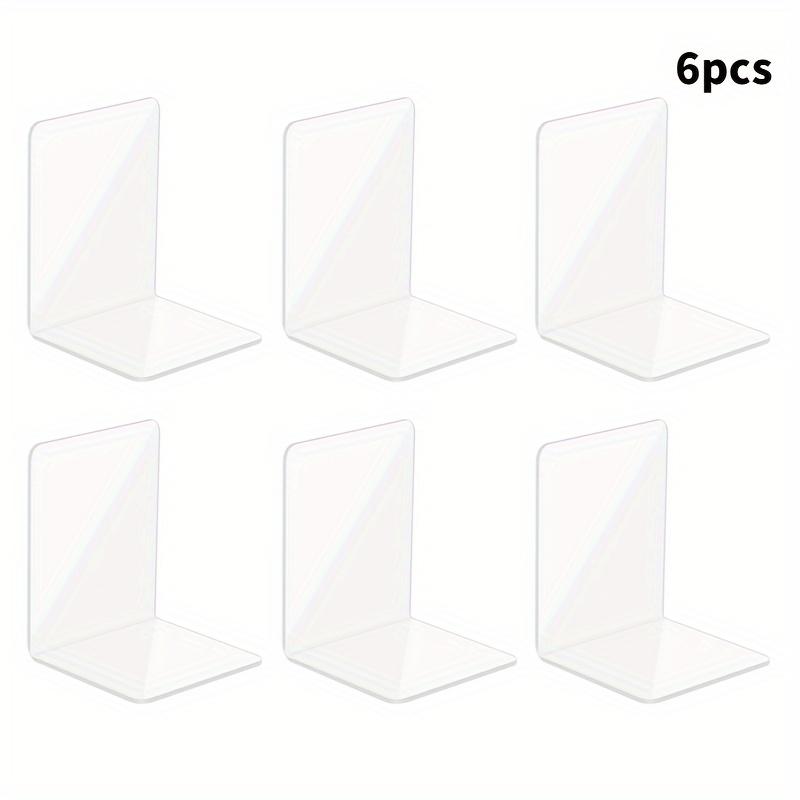 4/6/8pcs Clear Acrylic Display Stands - Modern Desktop Bookends for Home, Office & Retail Decor