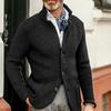 New Men's Casual Long Sleeve Solid Knit Sweater