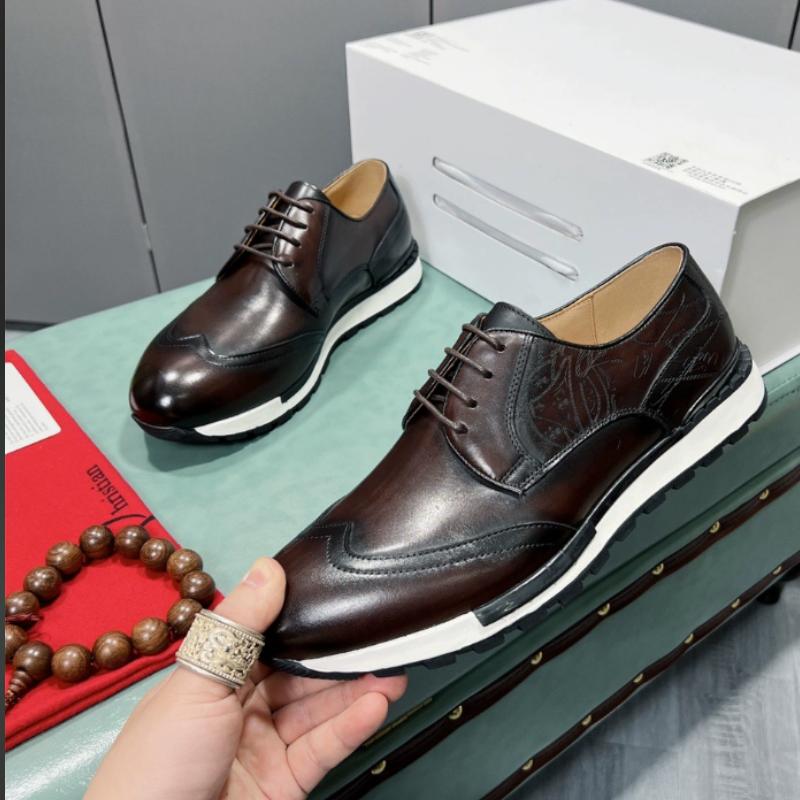 Fashion Spring New Men's Business Casual Shoes Real Leather Shoes British Lace-up Cowhide Fashion Men's Shoes Zapatos Sapat A7