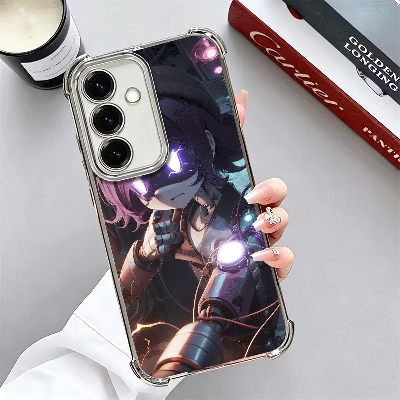 

M-Murder D-Drones Uzi Doorman Plating Phone Case For Samsung A17 A07 A37 A57 A16 A56 A15 A55 A14 A54 A13 A53 A26 A36 A25 A35 A24 Samsung A24