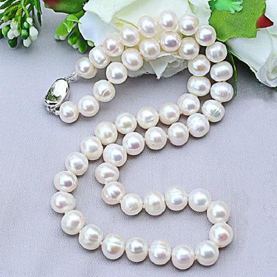 Charming Freshwater Pearl Necklace Chain Beaded Jewelry Women Accessories High Quality Elegant Solid ColorGift