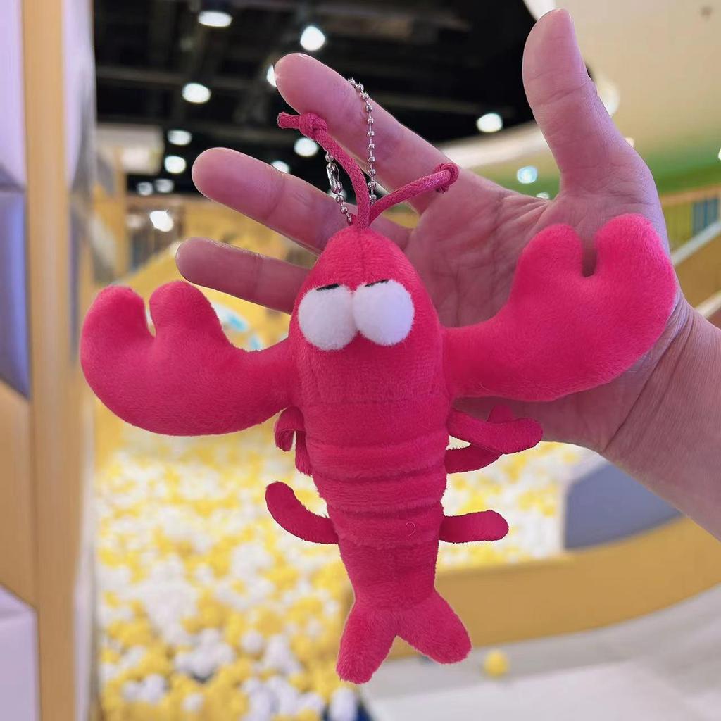 Internet Celebrity Crayfish Plush Keychain: Marine Themed Home Decor Pendant
