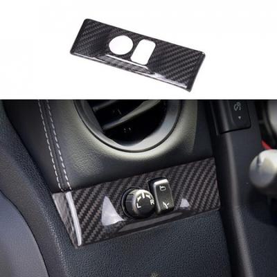 Real Carbon Fiber Headlight Switch Button Trim Cover For Nissan GTR R35 2008-16