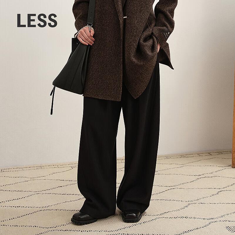 

LESS 2025 Winter Wool Cashmere Wide-Leg Trousers S