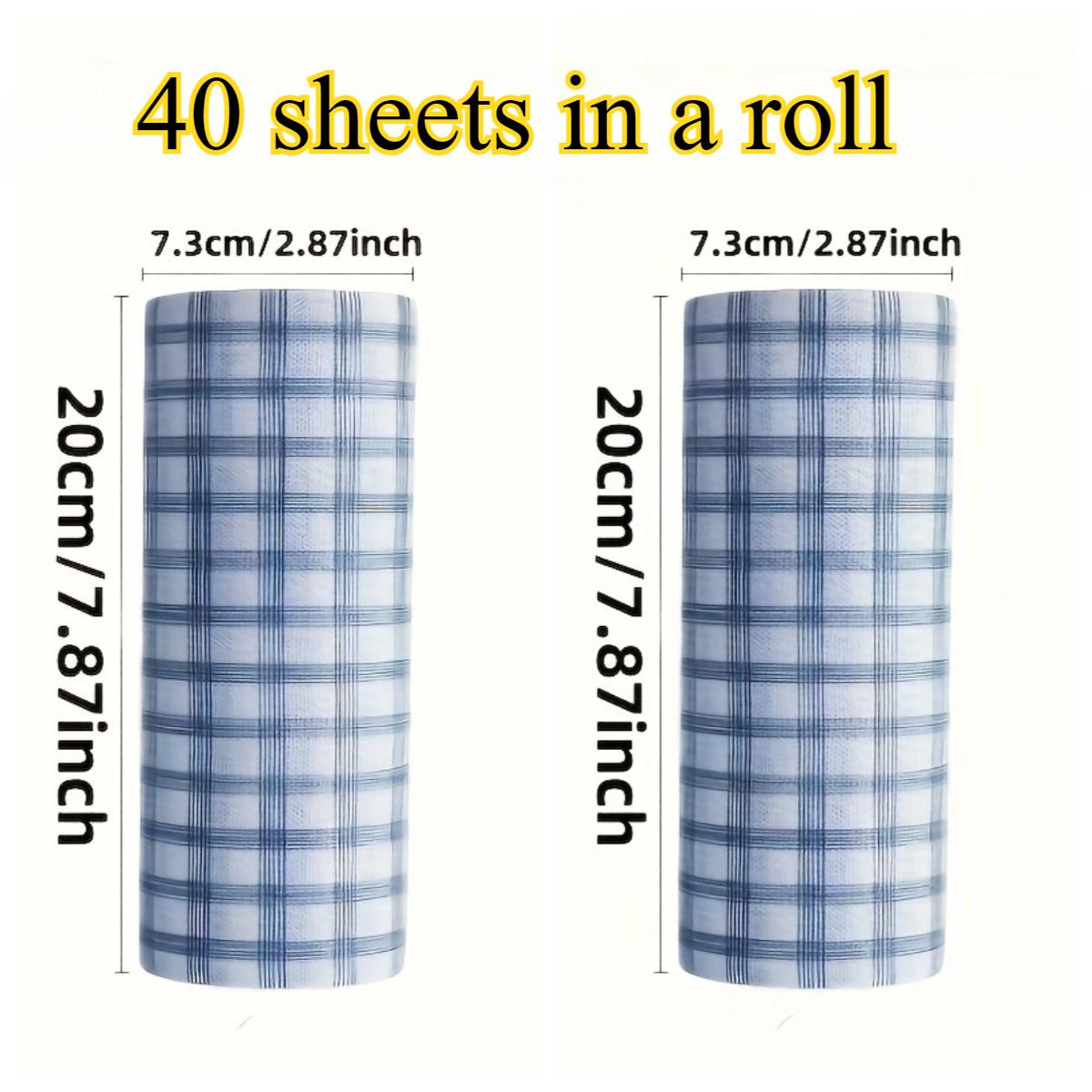 

Суперабсорбирующие одноразовые кухонные полотенца в синюю клетку, многоцелевые, сухие/влажные, нетканые, для уборки кухни дома, в ресторане, 2 рулона