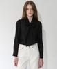 STAY WITH ME Ribbon Tie Blouse (Black)