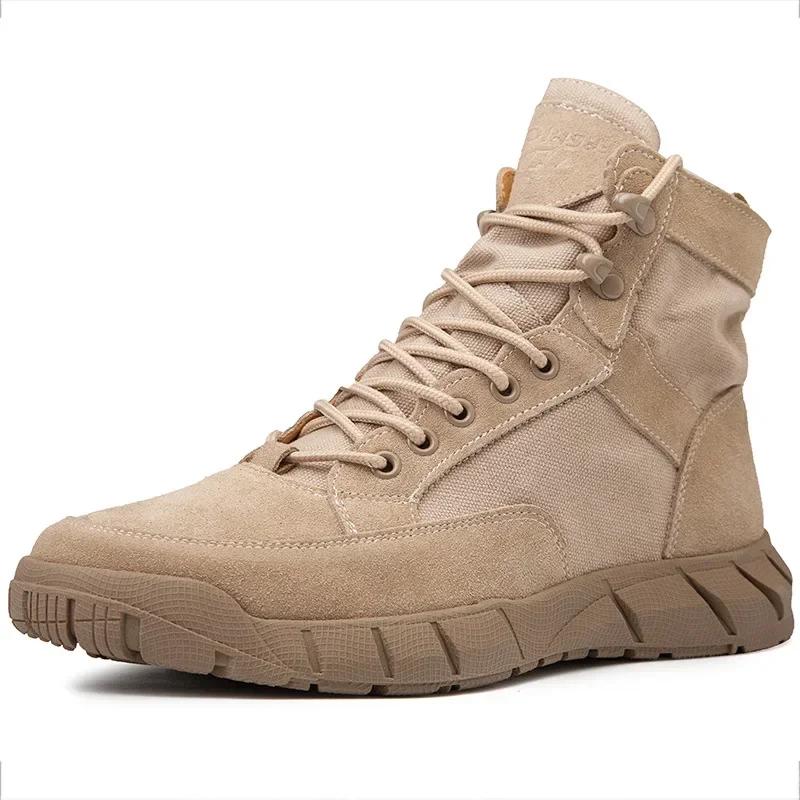 Retro Herrenstiefel für Wüste Herren Wanderschuhe High Top Herren Stiefelette Hohe Qualität Casual Sneaker Taktische Stiefel Herrenstiefel