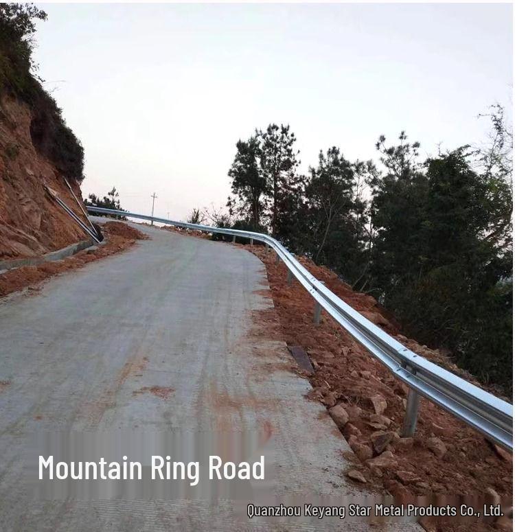 Powder-Coated Galvanized Steel Guardrail Panels for Highways and Rural Roads