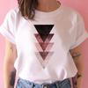 2021 Summer Women T -Shirt Geometry Printed Tshirts Casual Tops Tee Harajuku 90s Vintage White Tshirt Female Clothing