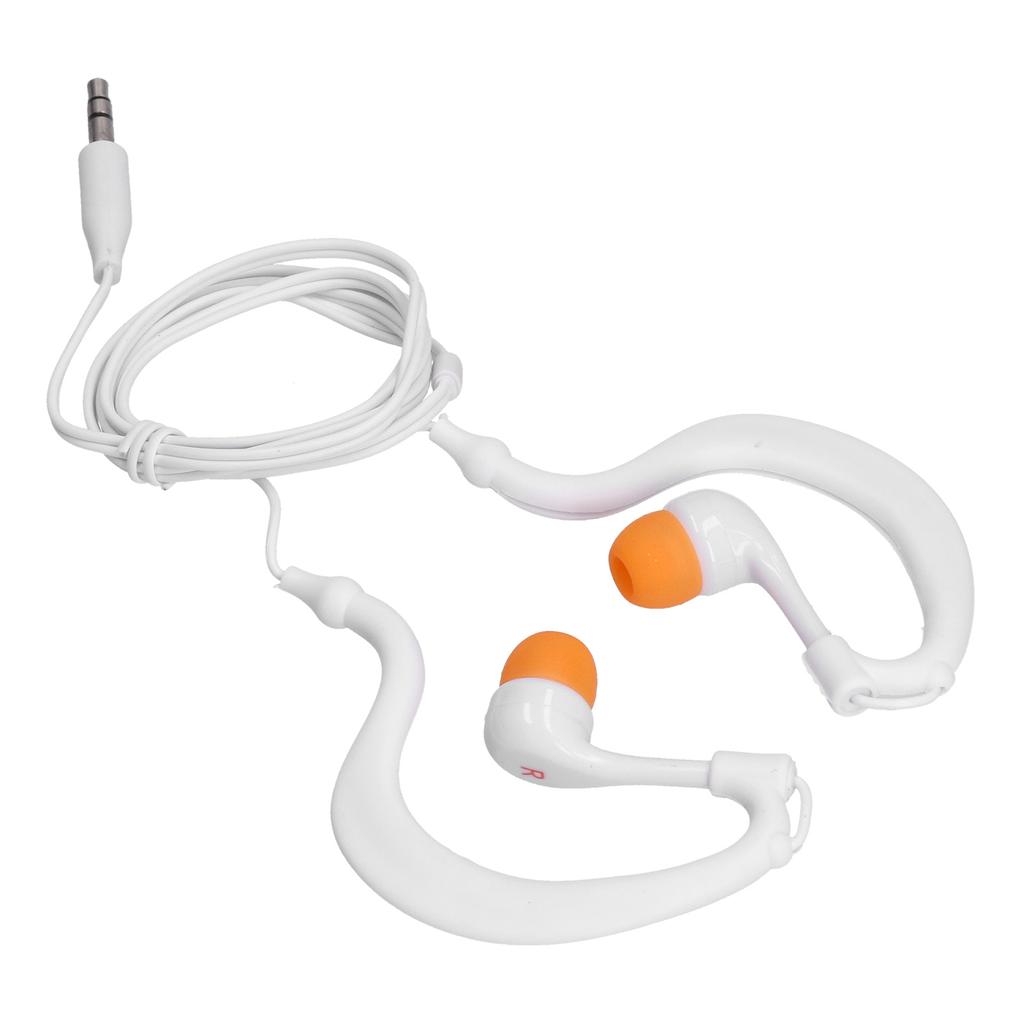 Swimming Headphones 3.5mm Plug Waterproof Conduction Headphones with Replace Earplugs for Swimming