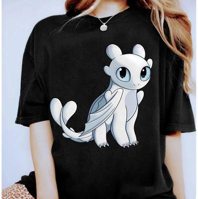 Camiseta Unisex Adulto Criança Casal Fúria da Noite Fúria da Luz Como Treinar o Seu Dragão