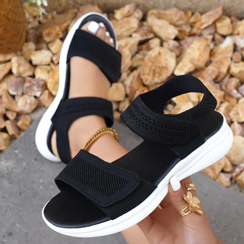 Women's Summer Casual Platform Sandals Comfortable Non Slip Beach Shoes Woman Soft Sole Lightweight Walking Sandalias Mujer 2026
