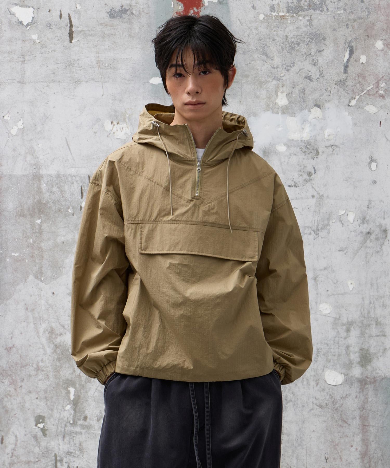 Agod Cover Pocket Hooded Anorak [Beige]