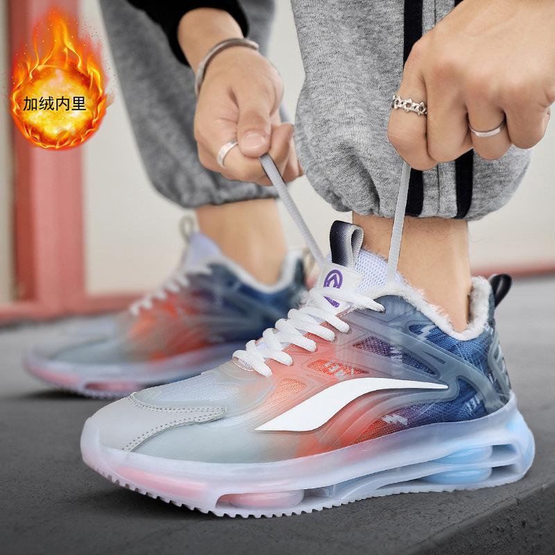 Cheap Winter 22 New Fleece Thickened Warm Cotton Shoes Sports Leisure Running To Increase the Height of Daddy Trendy Shoes