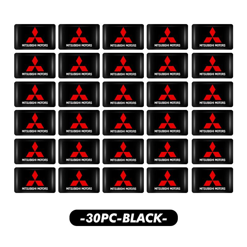 cxdjmy1 For Mitsubishi 10/20/30pcs Car Logo Self-Adhesive Stickers Epoxy Emblem Decal Accessories Outlander Lancer Cross Colt Xpander