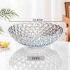 Colorful Crystal Glass Fruit Bowl Large Snack Dish for Home Living Room Dry Fruits Candy Serving Tray