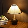 Retro Chinese Floral Table Lamp: Solid Wood Bedside Light for a Warm, Inviting Atmosphere